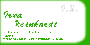 irma weinhardt business card